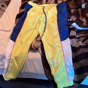 Cute bright jogger sweat pants wore as costume & themed parties